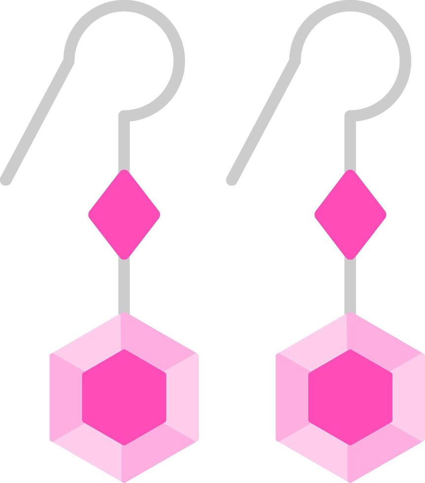 Earring Flat Icon vector