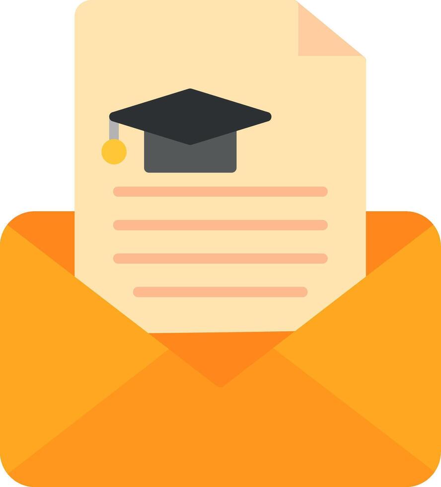 Diploma Flat Icon vector