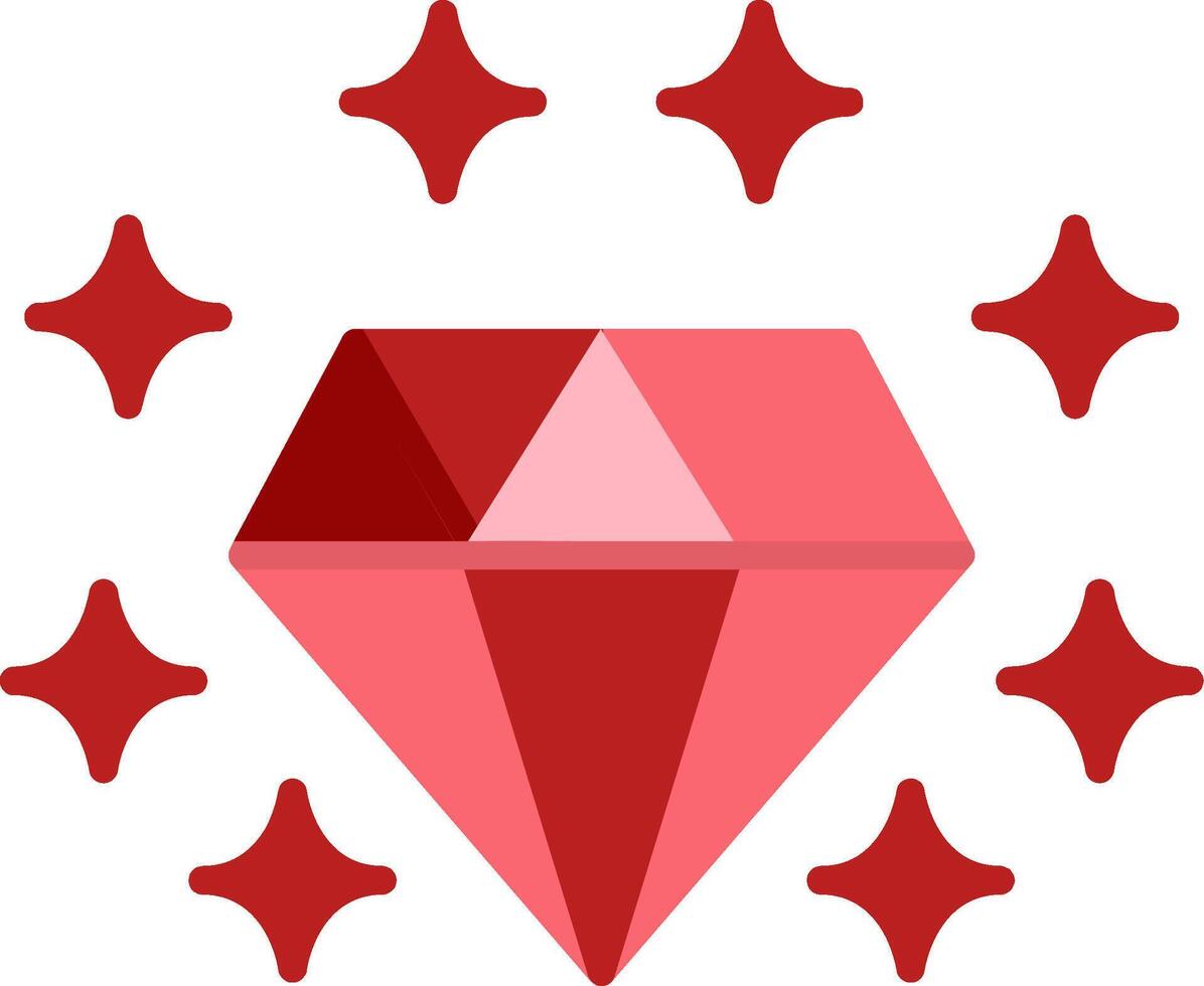 Gemstone Flat Icon vector