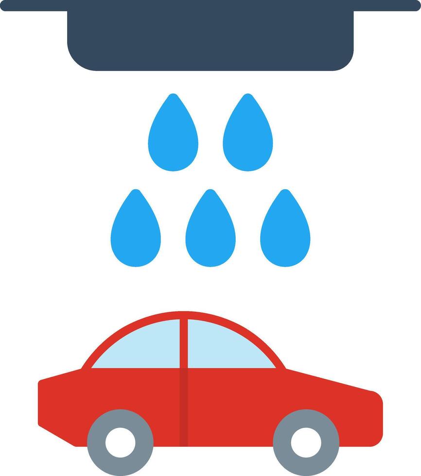 Car Wash Flat Icon vector