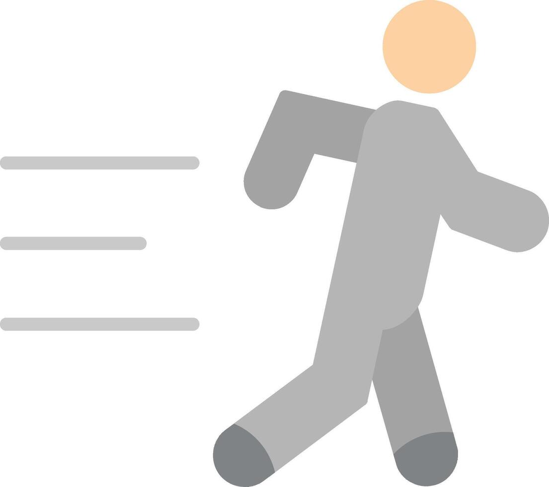 jogging icono plano vector