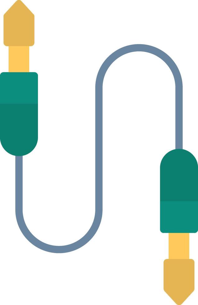 Auxiliary Cable Flat Icon vector