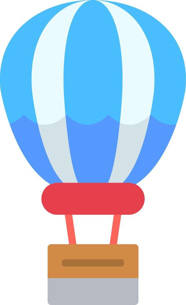 Hot Air Balloon Flat Icon vector