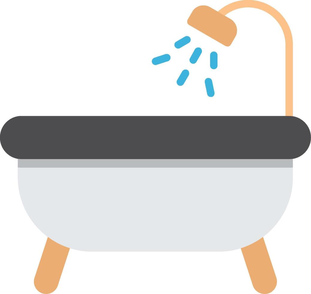 Bathtub Flat Icon vector