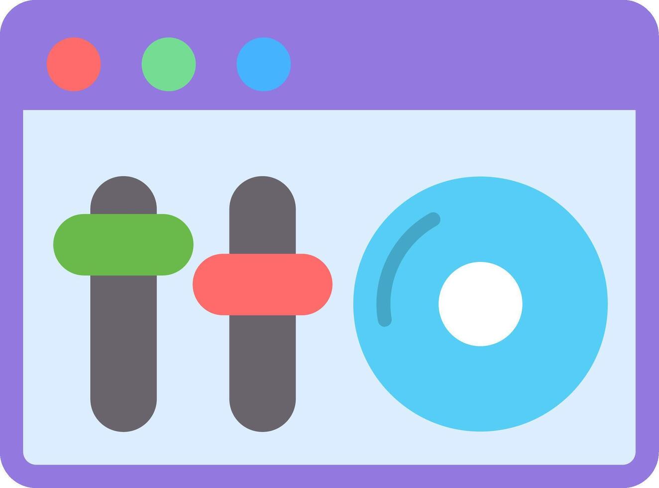 Dj Mixer Flat Icon vector