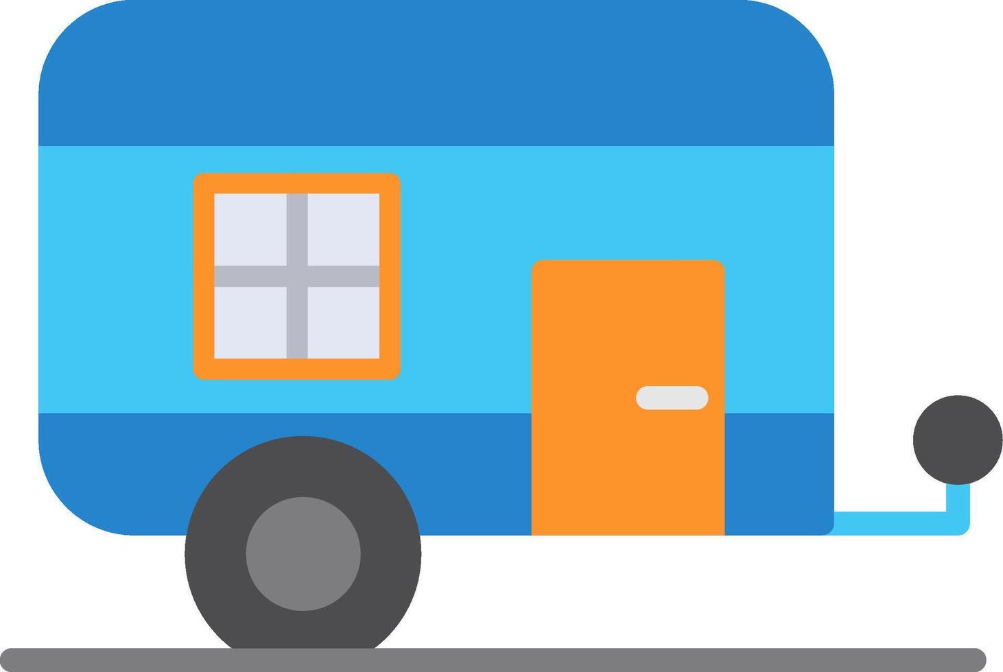Caravan Flat Icon vector