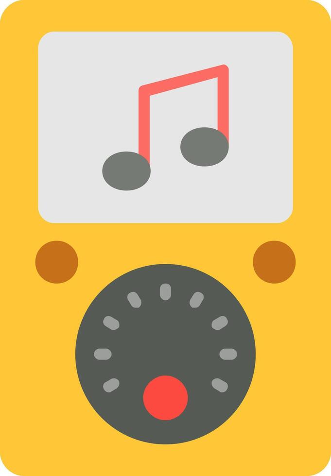 icono plano del reproductor de música vector