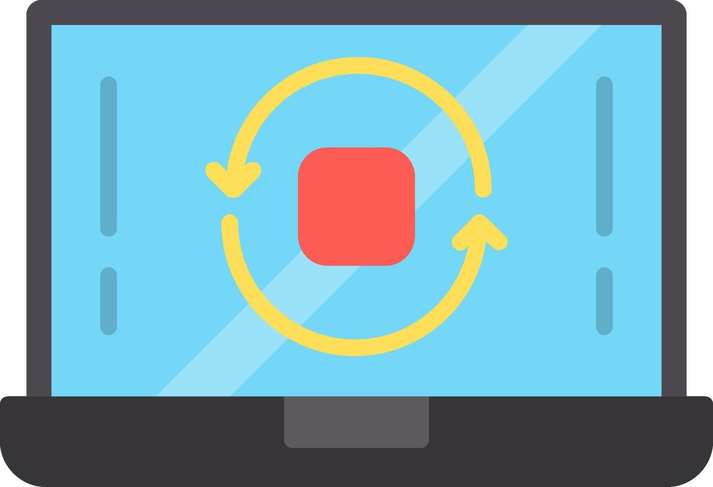 Replay Flat Icon vector