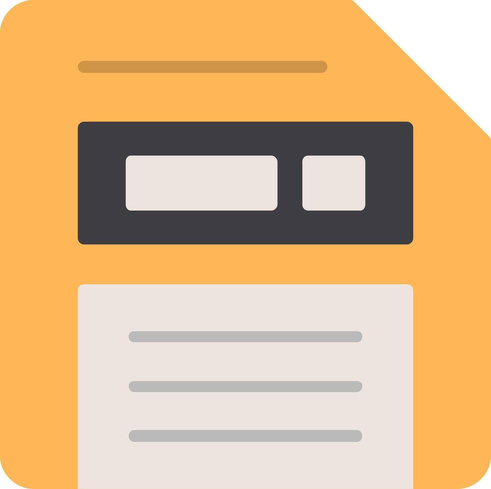 Floppy Disk Flat Icon vector