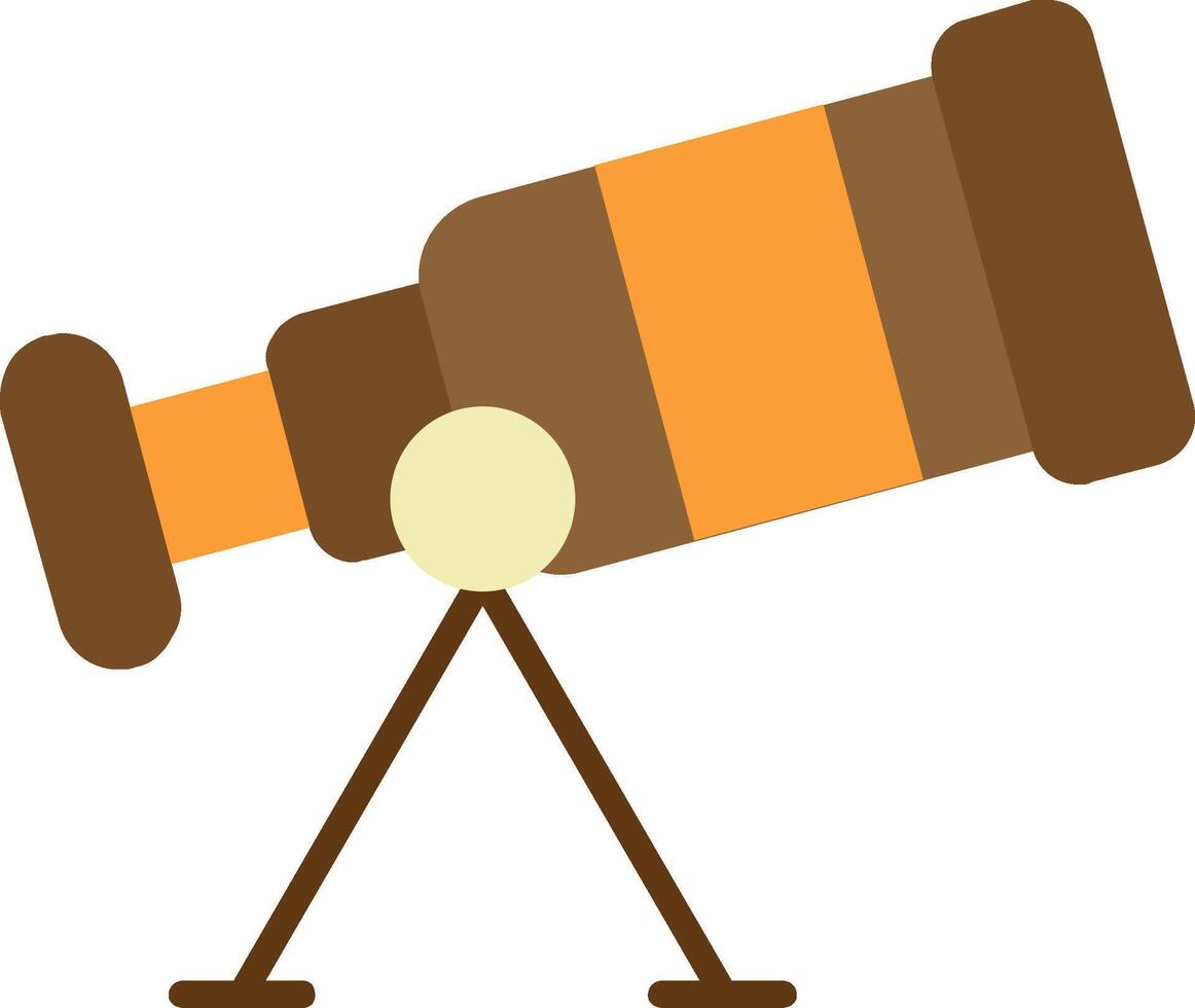 Telescope Flat Icon vector