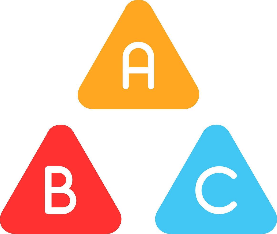 abc plano icono vector