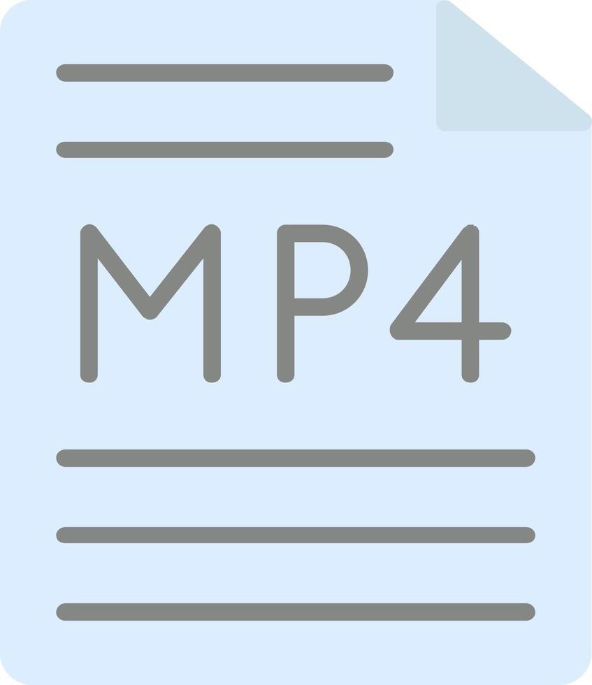 mp4 plano icono vector