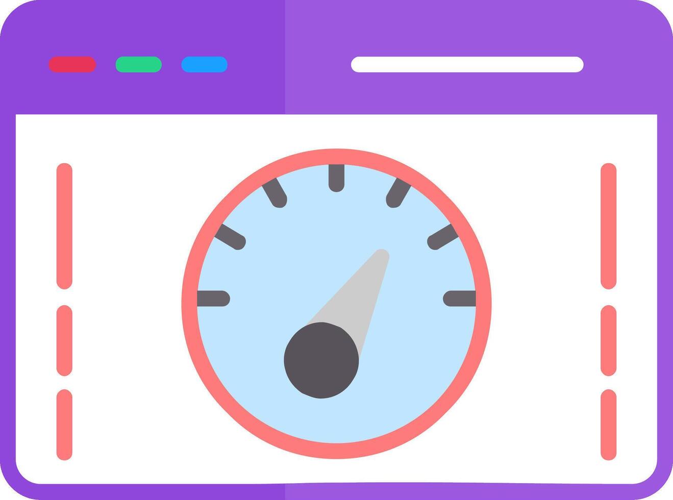 Speed Test Flat Icon vector