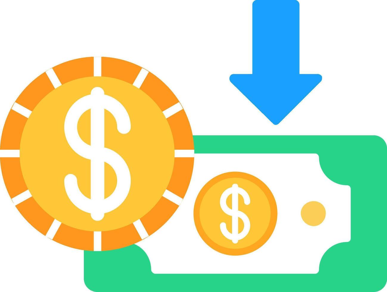 Dollar Flat Icon vector