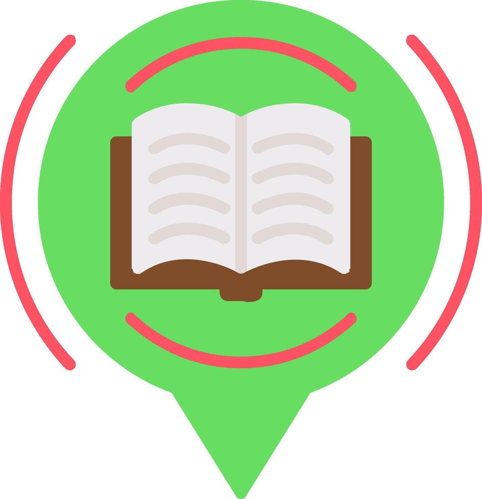 icono de libro plano vector