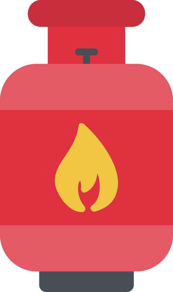 Gas Cylinder Flat Icon vector