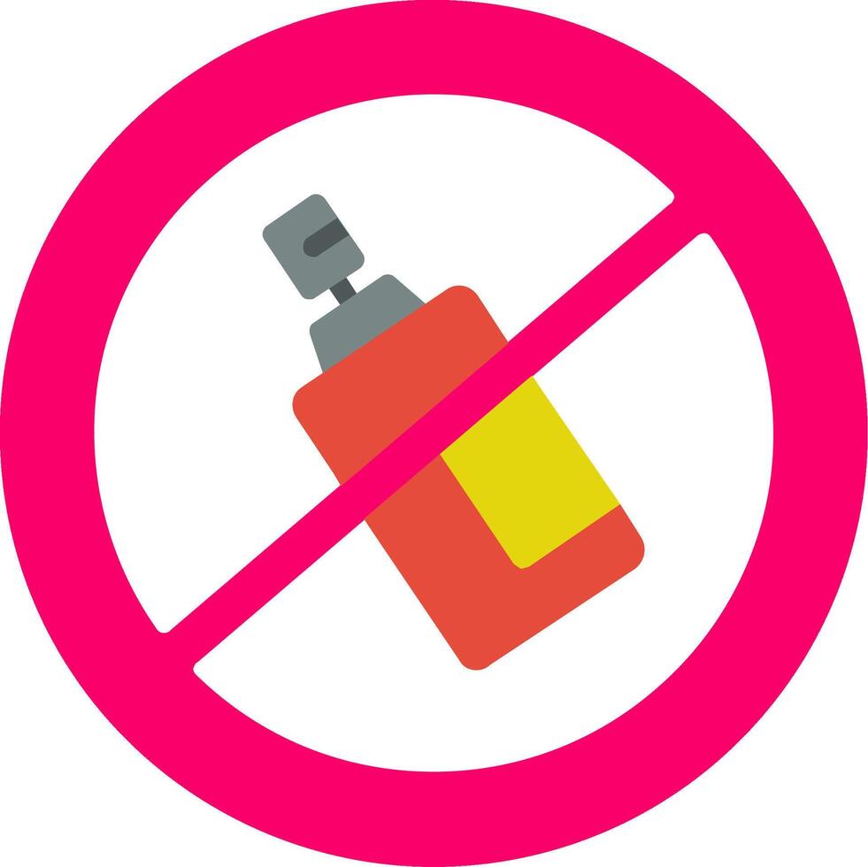 No Aerosol Flat Icon vector