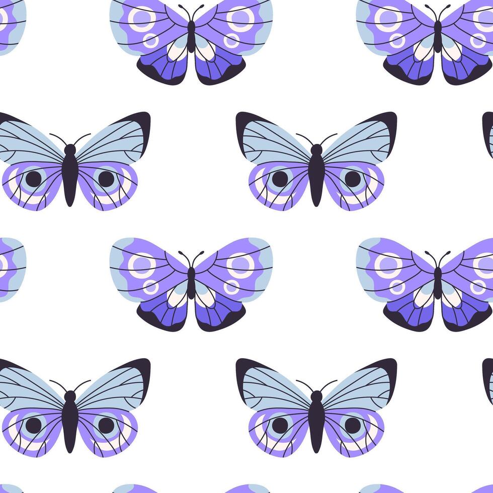 Seamless pattern, with butterflies vector