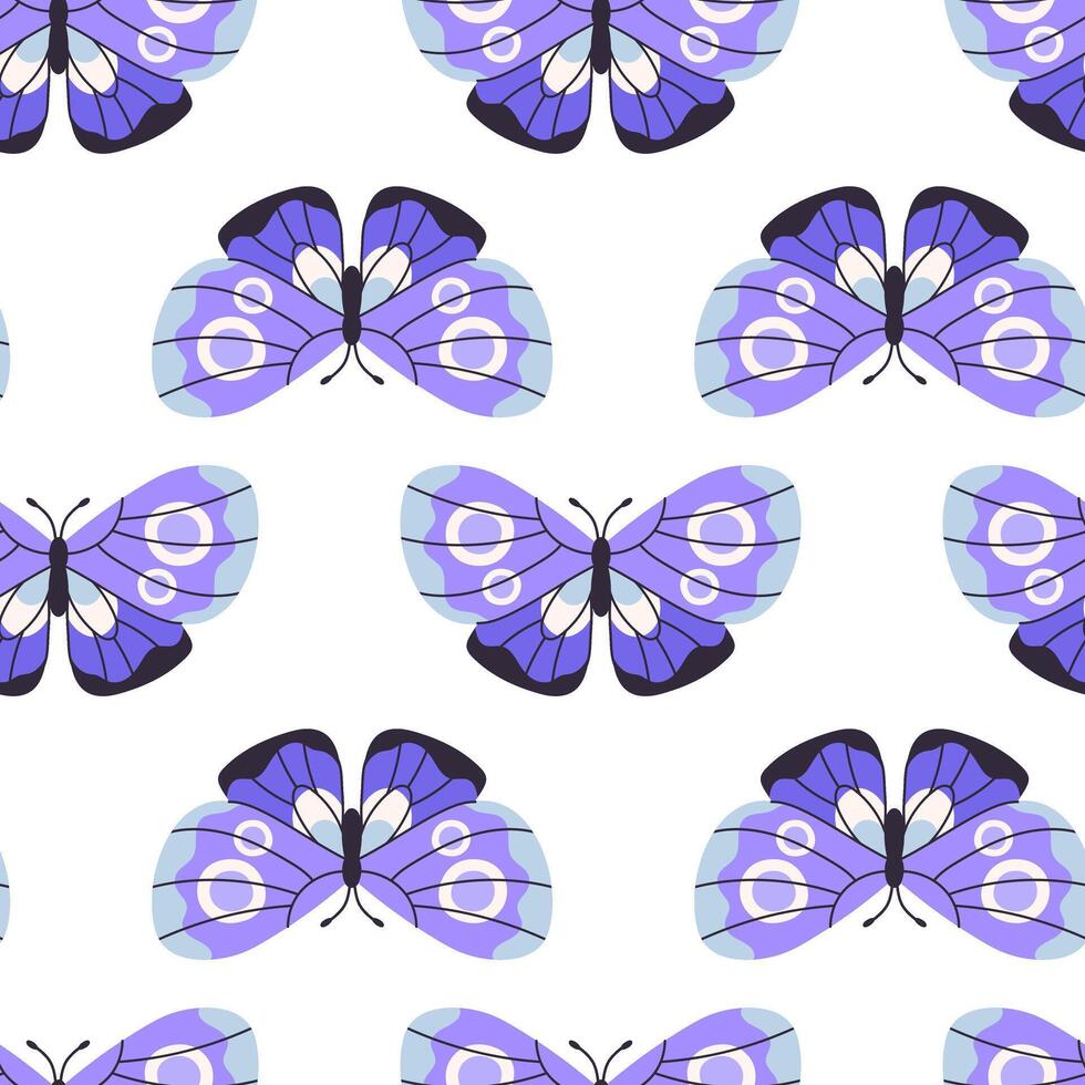 Seamless pattern, with butterflies vector