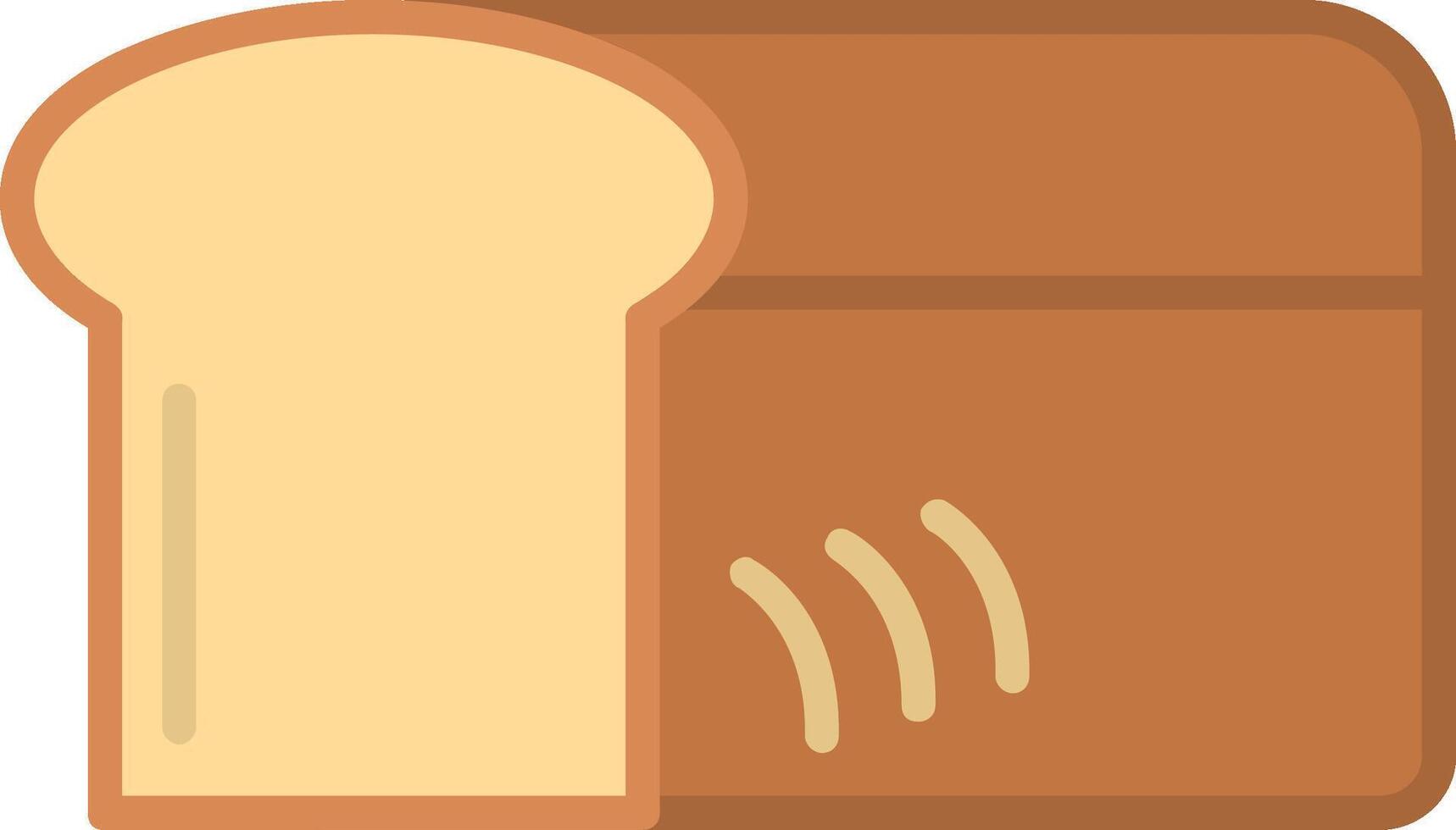 icono de pan plano vector