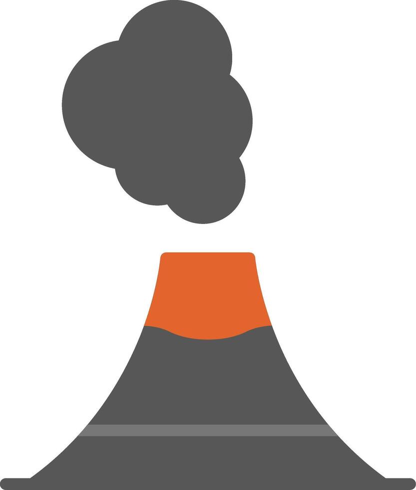 Volcano Flat Icon vector