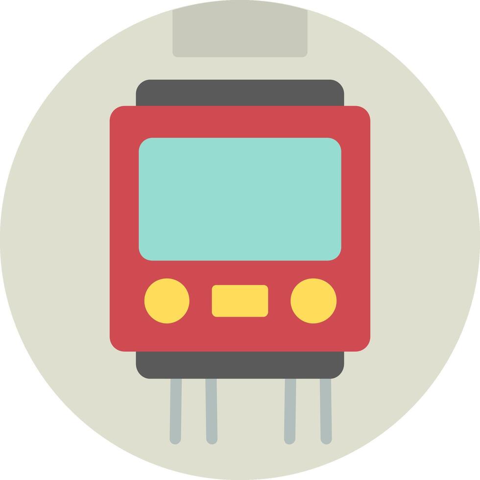 metro plano icono vector