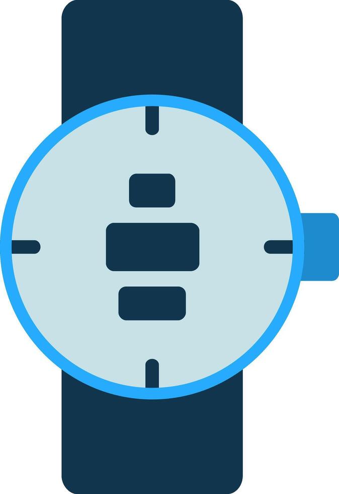 buceo reloj plano icono vector