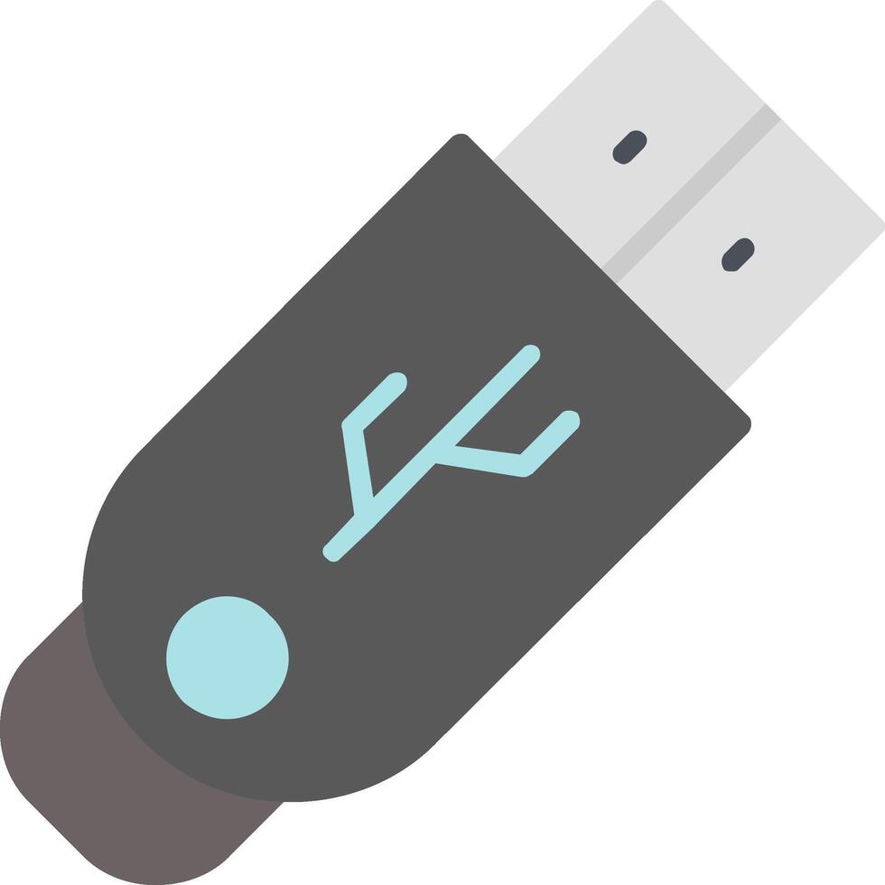 pendrive icono plano vector