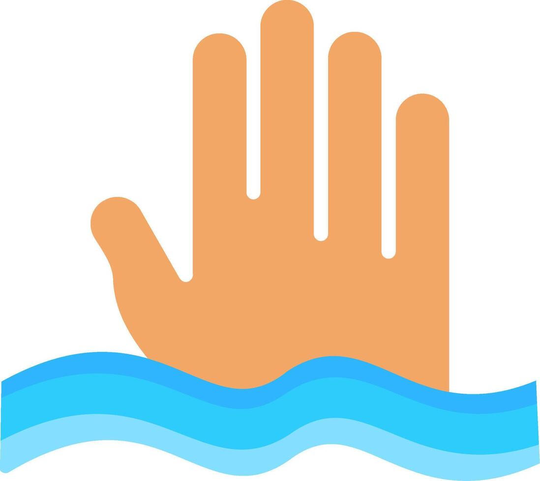 Sinking Flat Icon vector