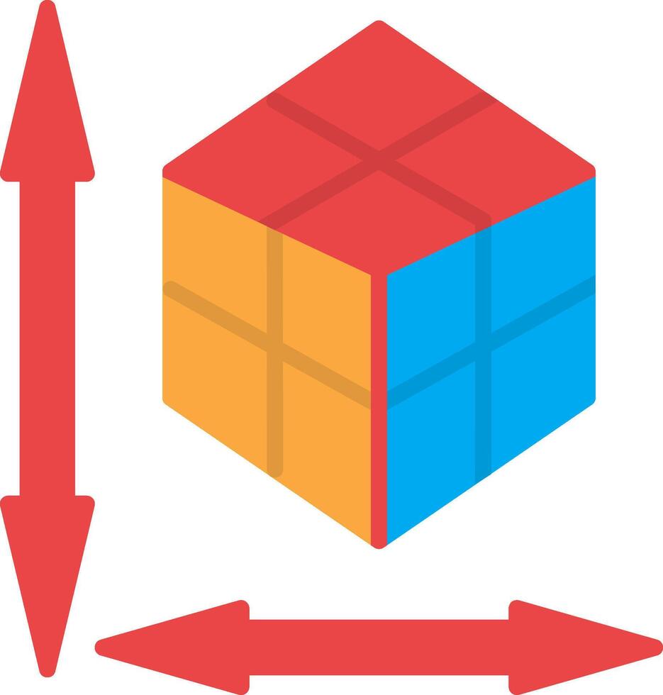 Rubik Flat Icon vector