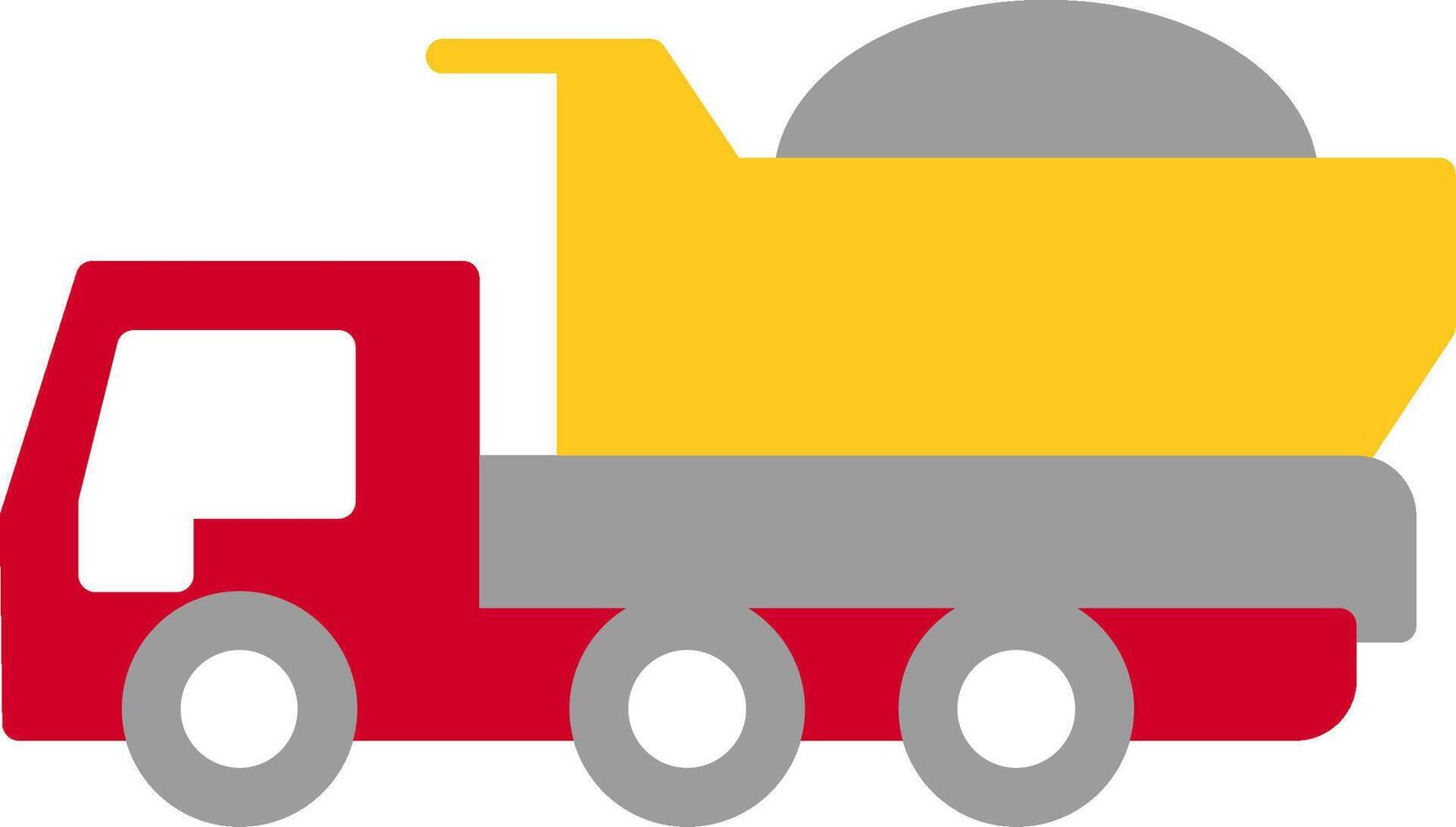 Dumper Truck Flat Icon vector