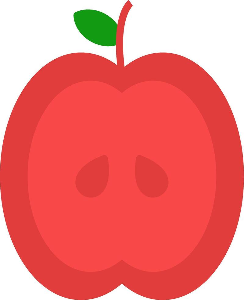 icono de manzana plana vector