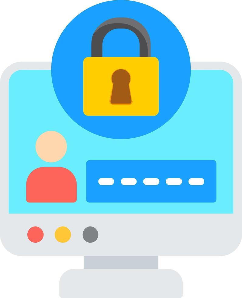 Online Privacy Flat Icon vector