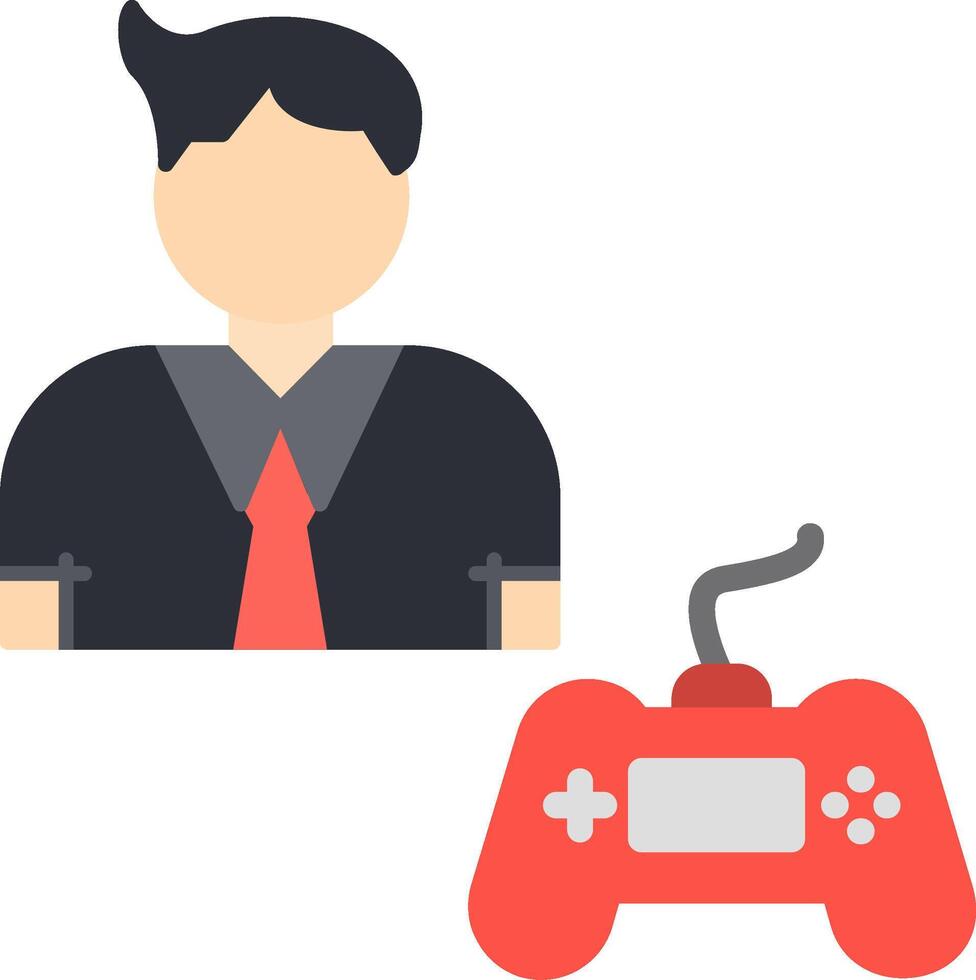 Gamer Flat Icon vector