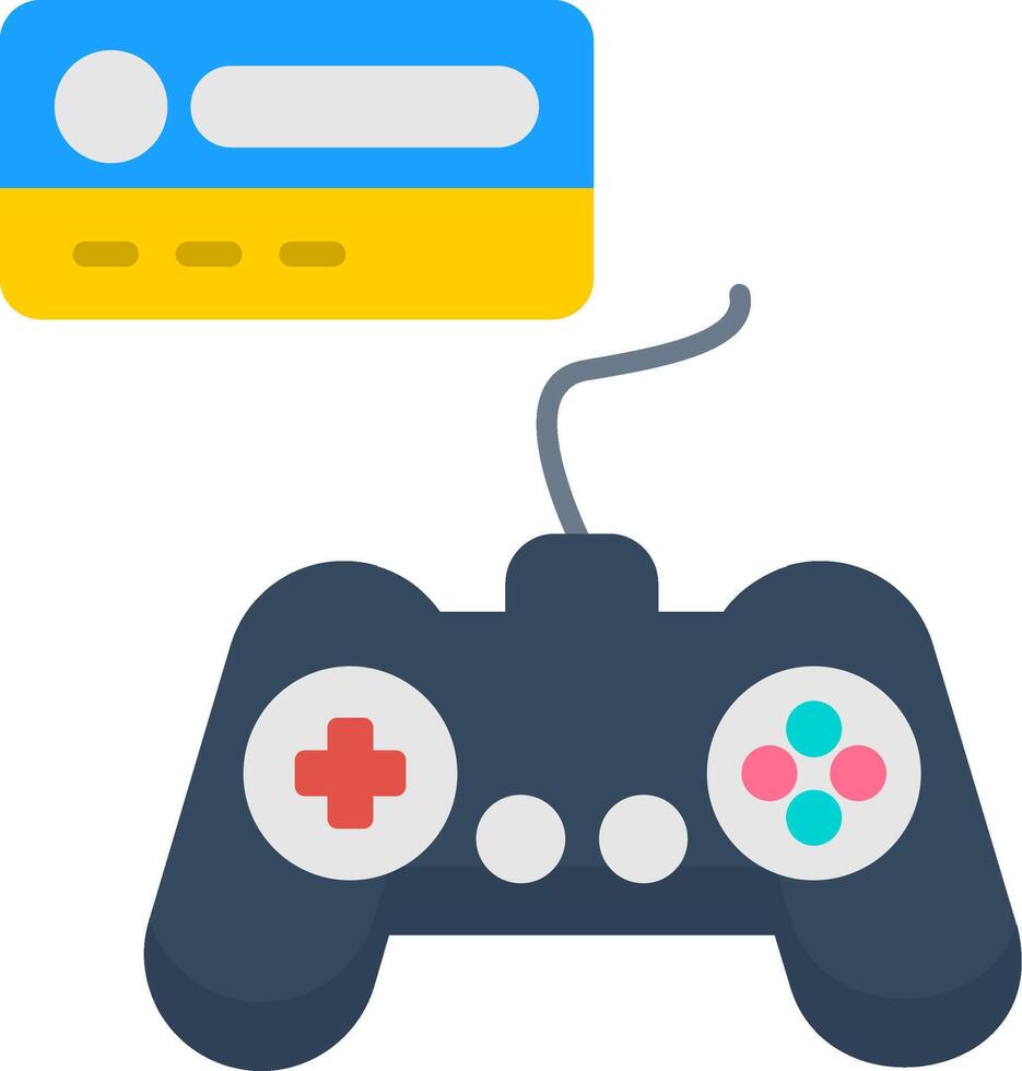 Gaming Console Flat Icon vector
