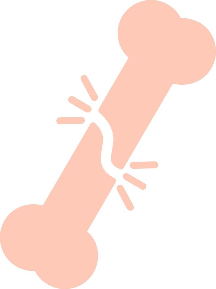 Broken Bone Flat Icon vector