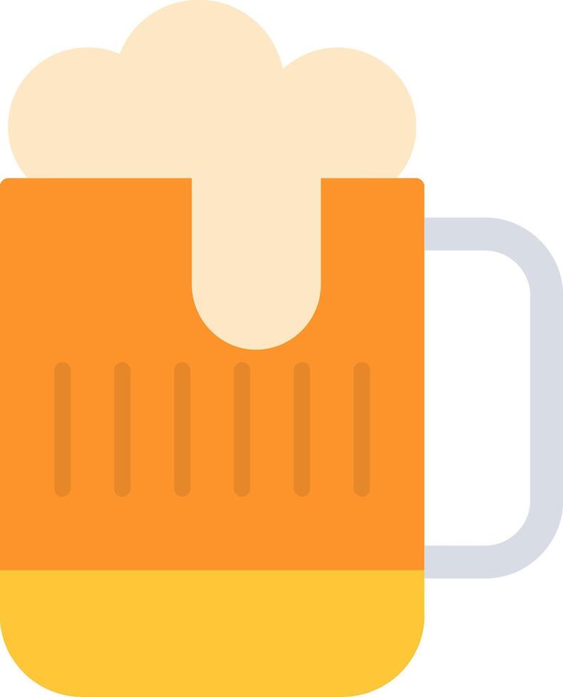 icono de cerveza plana vector