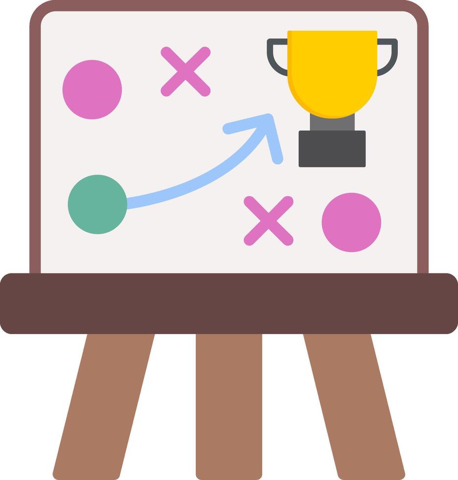 Game Plan Flat Icon vector