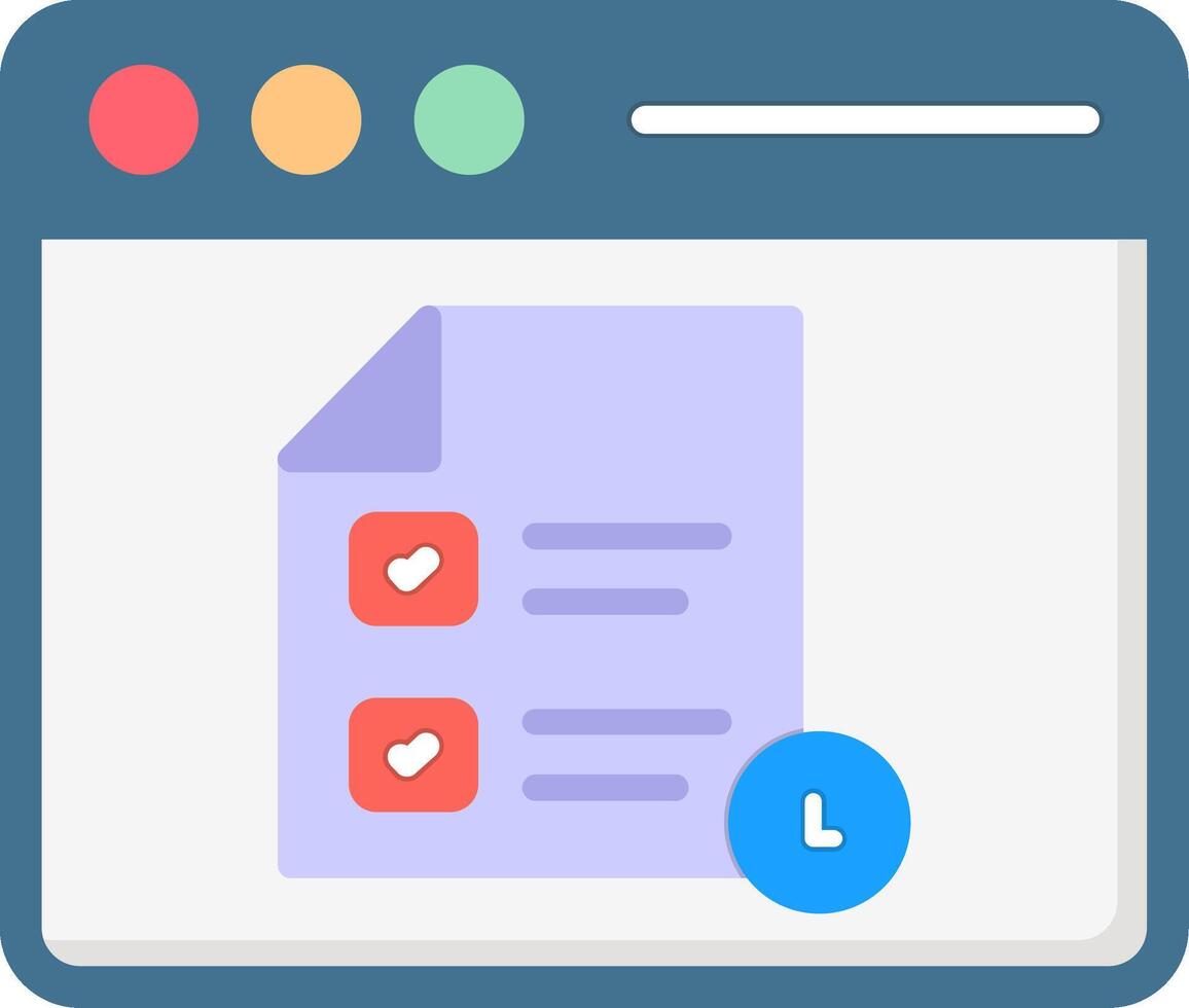 Exam Flat Icon vector