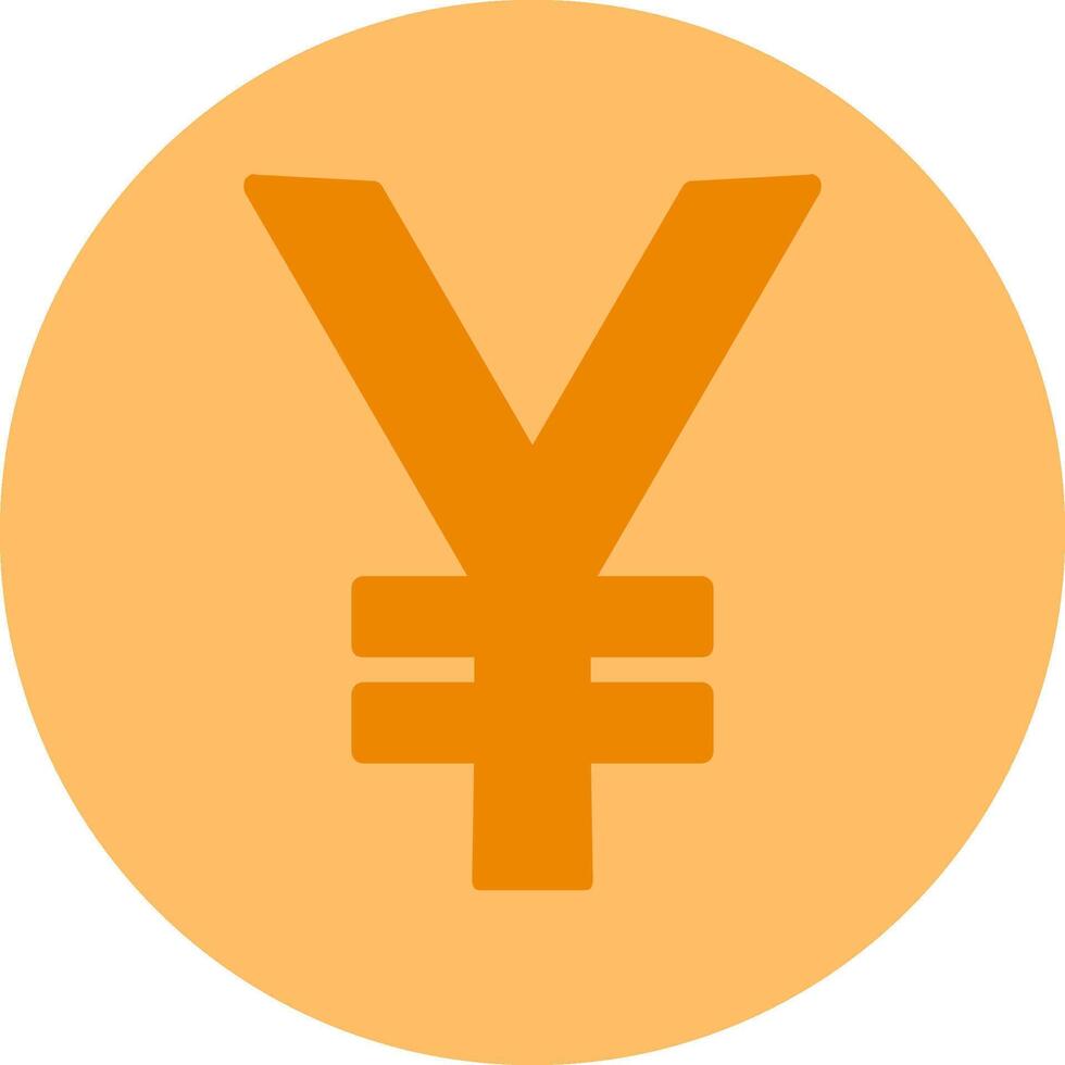 Yen Coin Flat Icon vector