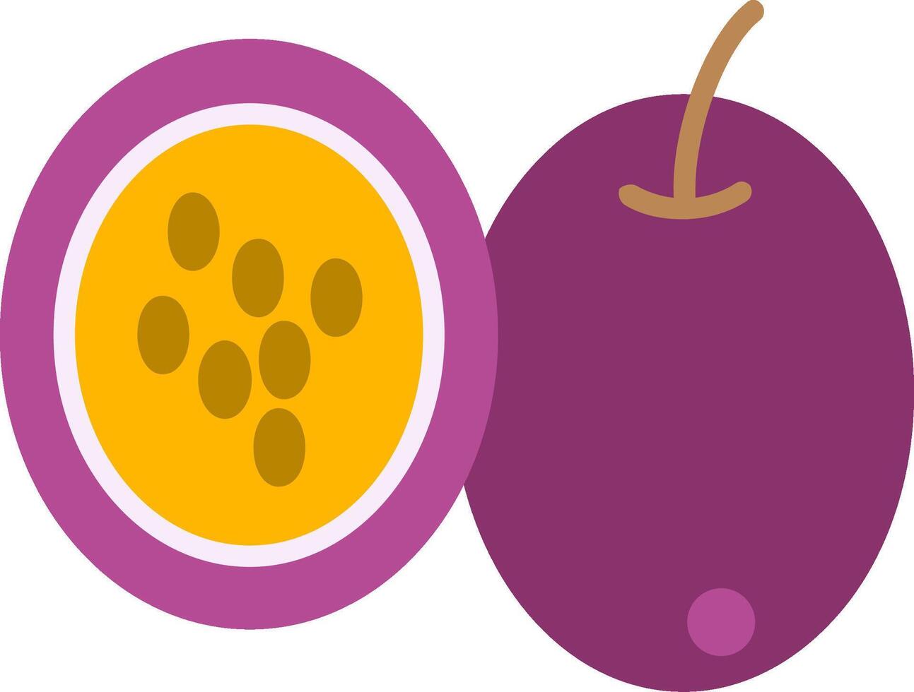 pasión Fruta plano icono vector