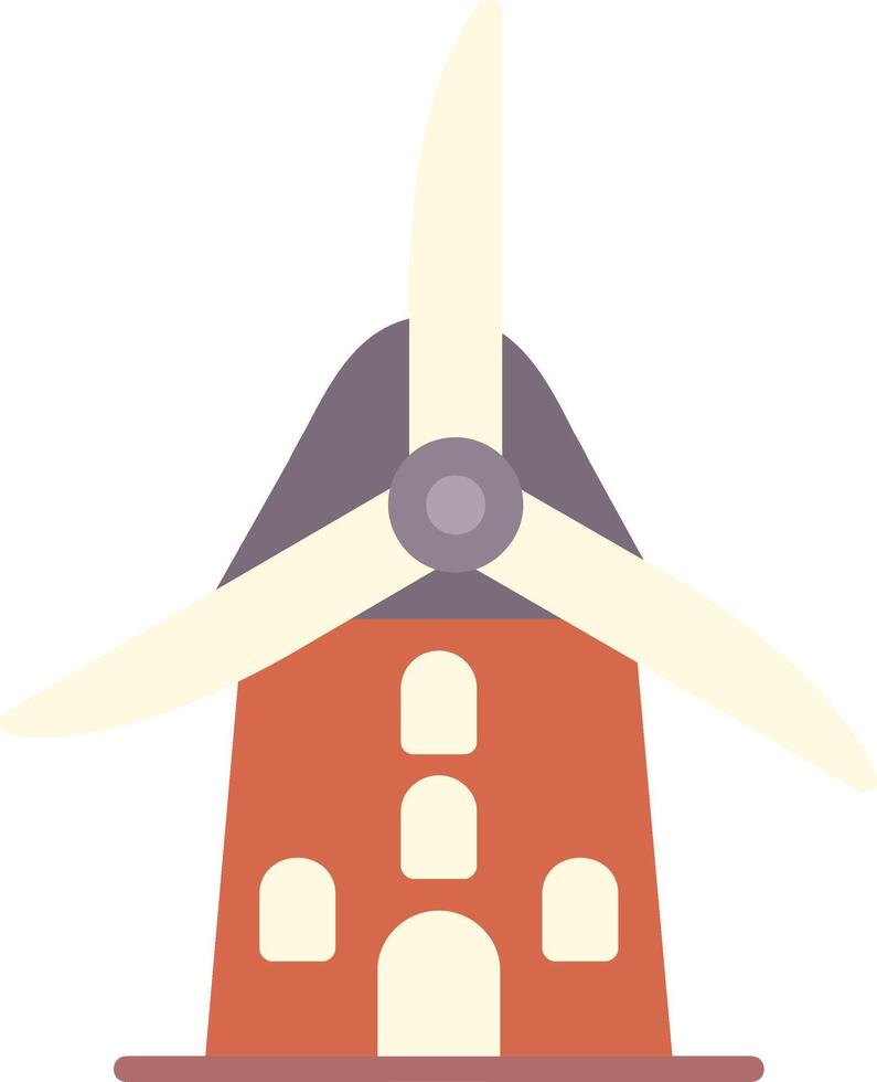 Wind Mill Flat Icon vector