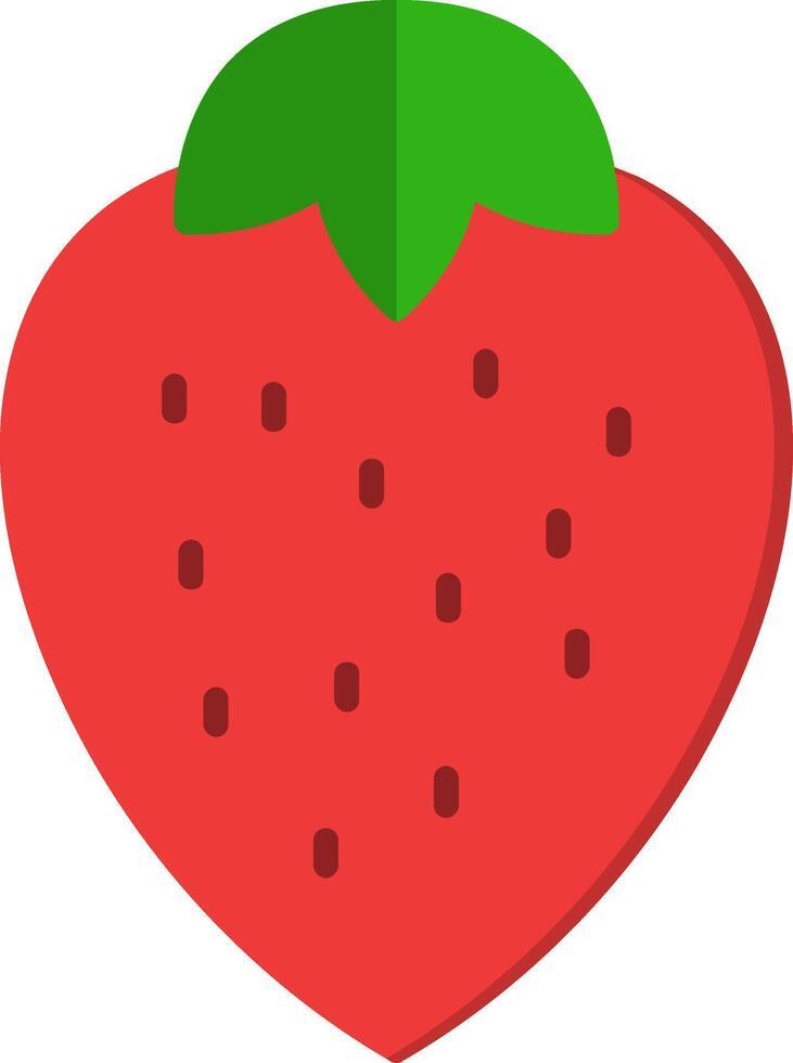 fresas plano icono vector