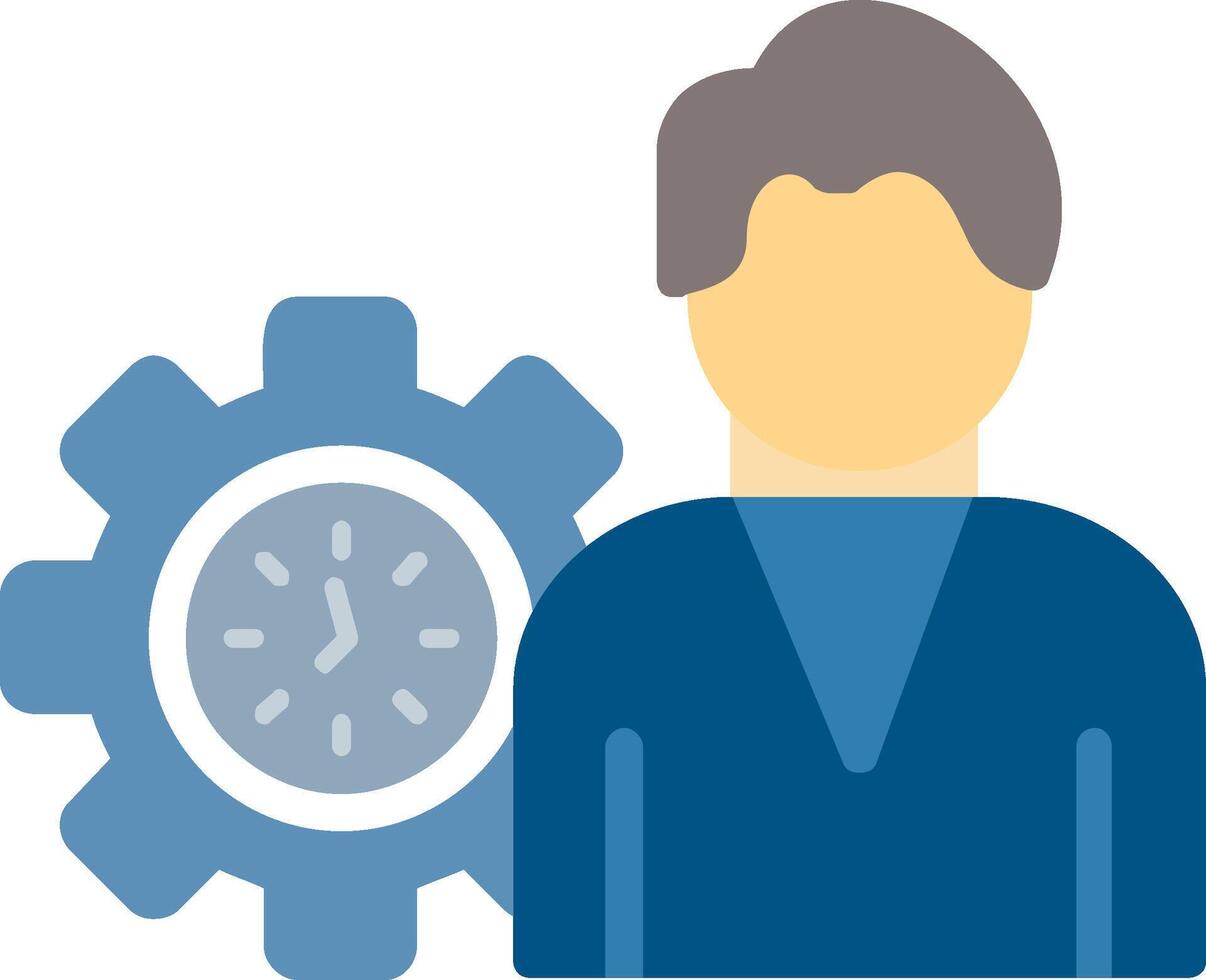 Working Hours Flat Icon vector