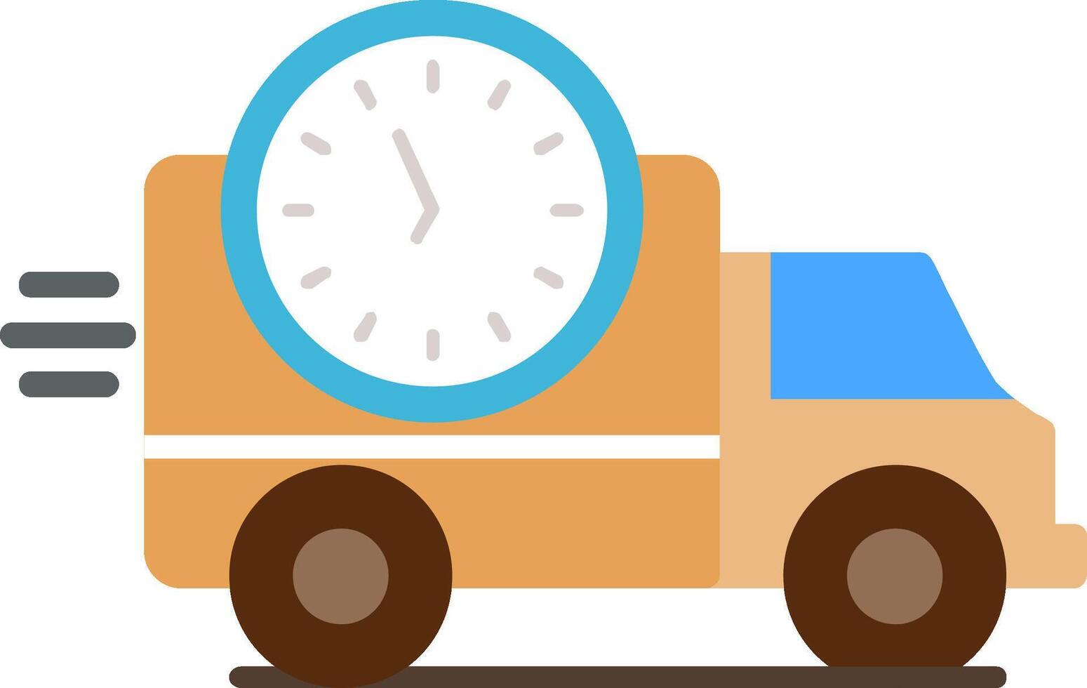 Delivery Time Flat Icon vector