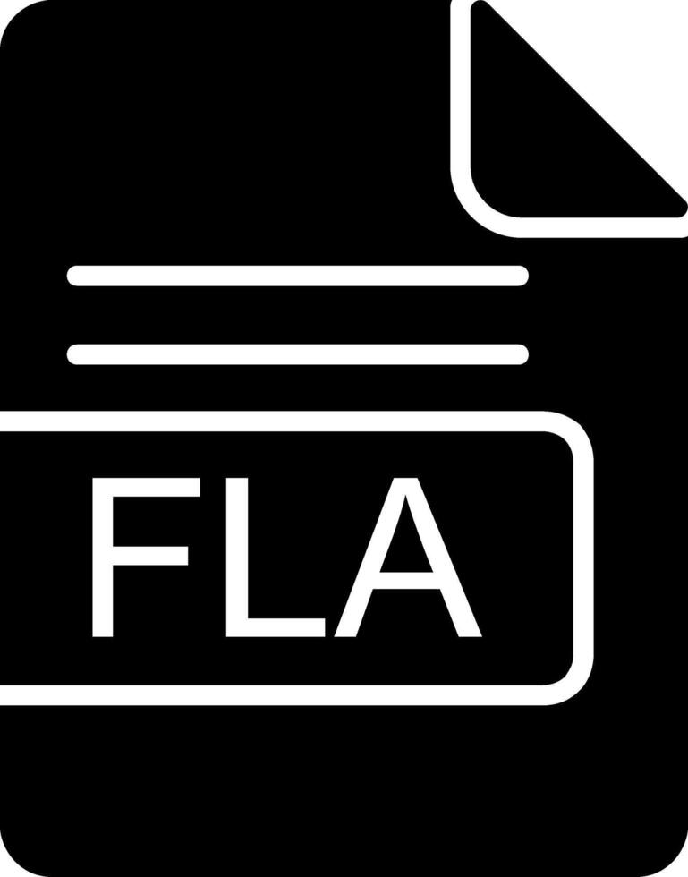 FLA File Format Glyph Icon vector