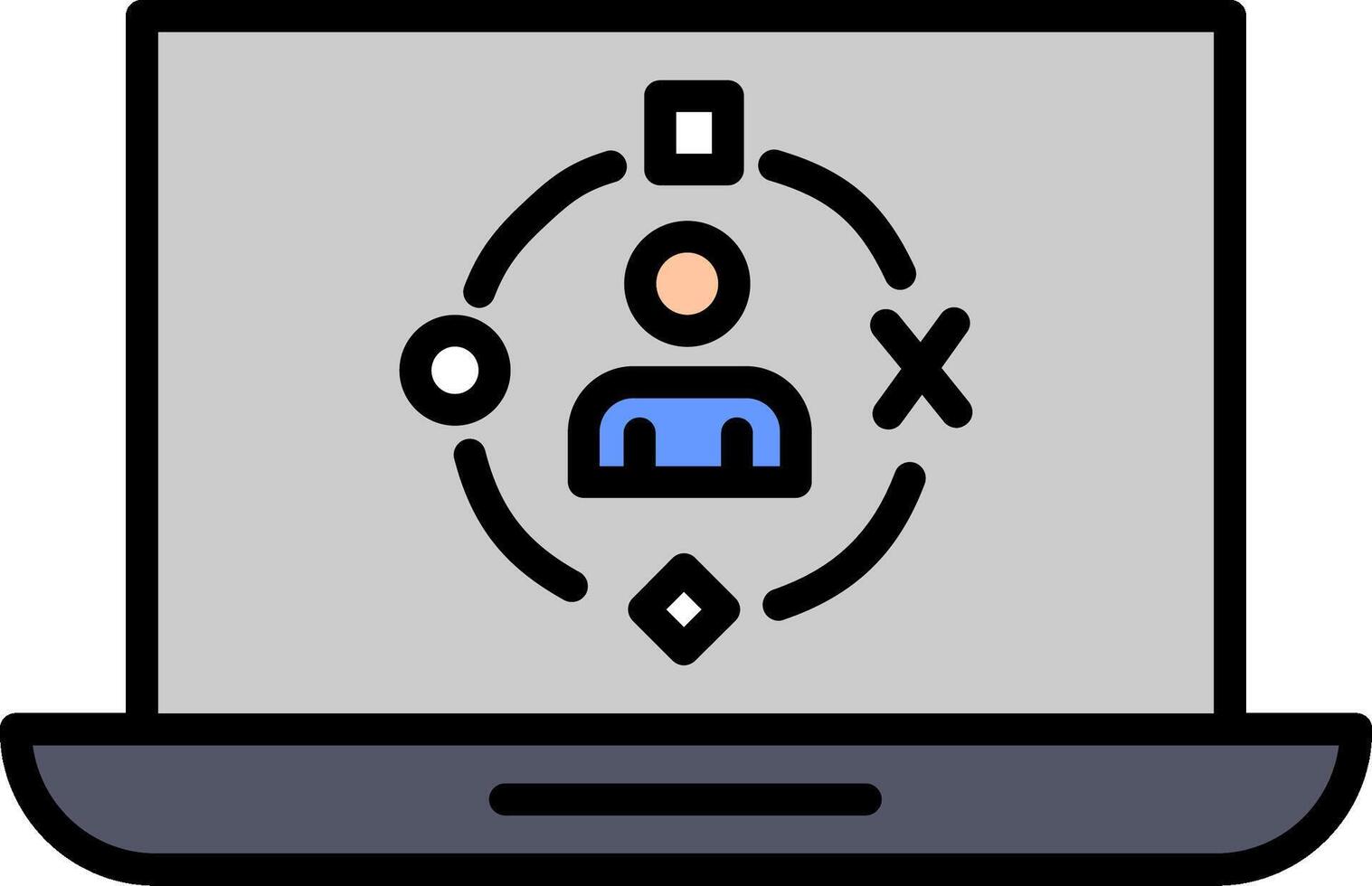 User Experience Line Filled Icon vector