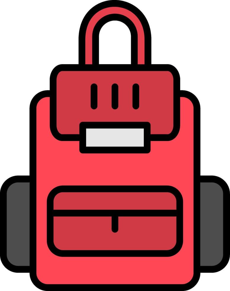 Bag Line Filled Icon vector