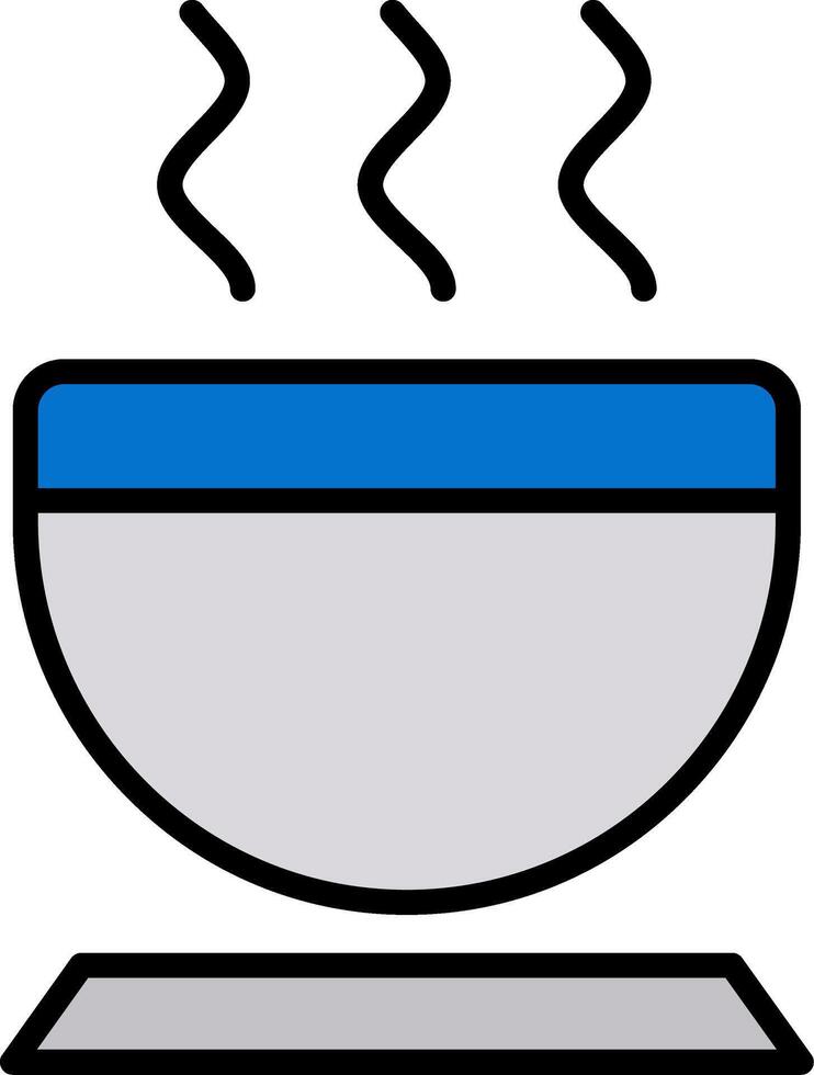 Bowl Line Filled Icon vector