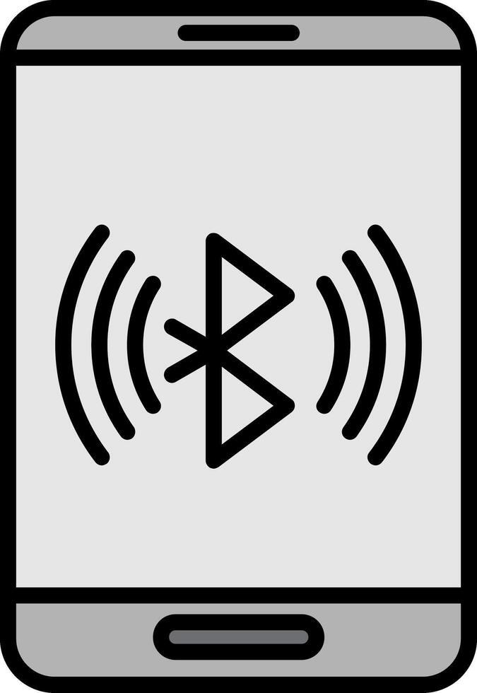 Bluetooth Line Filled Icon vector